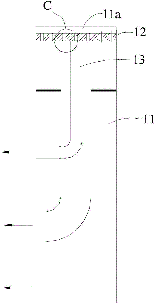 A falling film heat exchanger with spiral arrangement of pipes