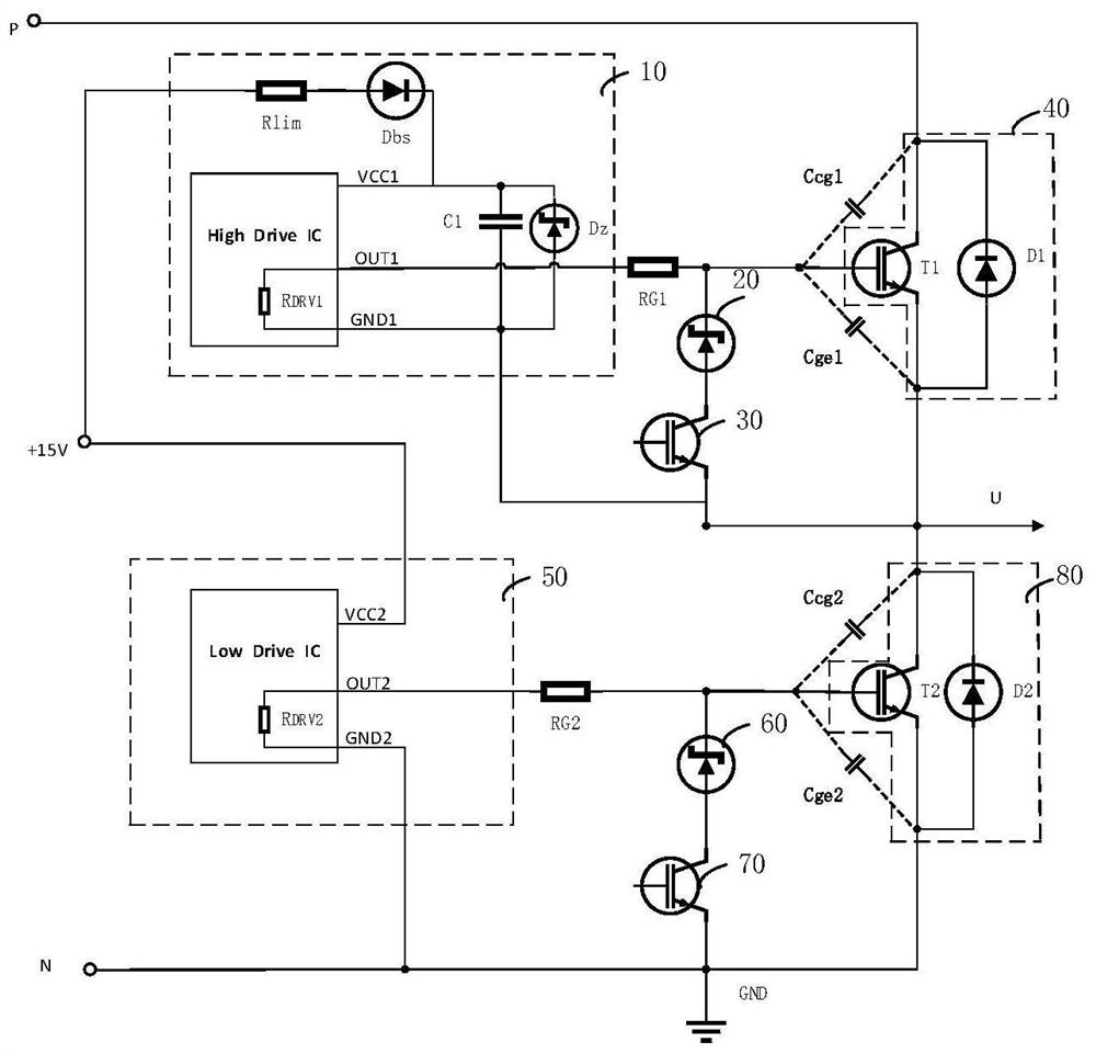 Intelligent power module driving circuit, intelligent power module and household appliance