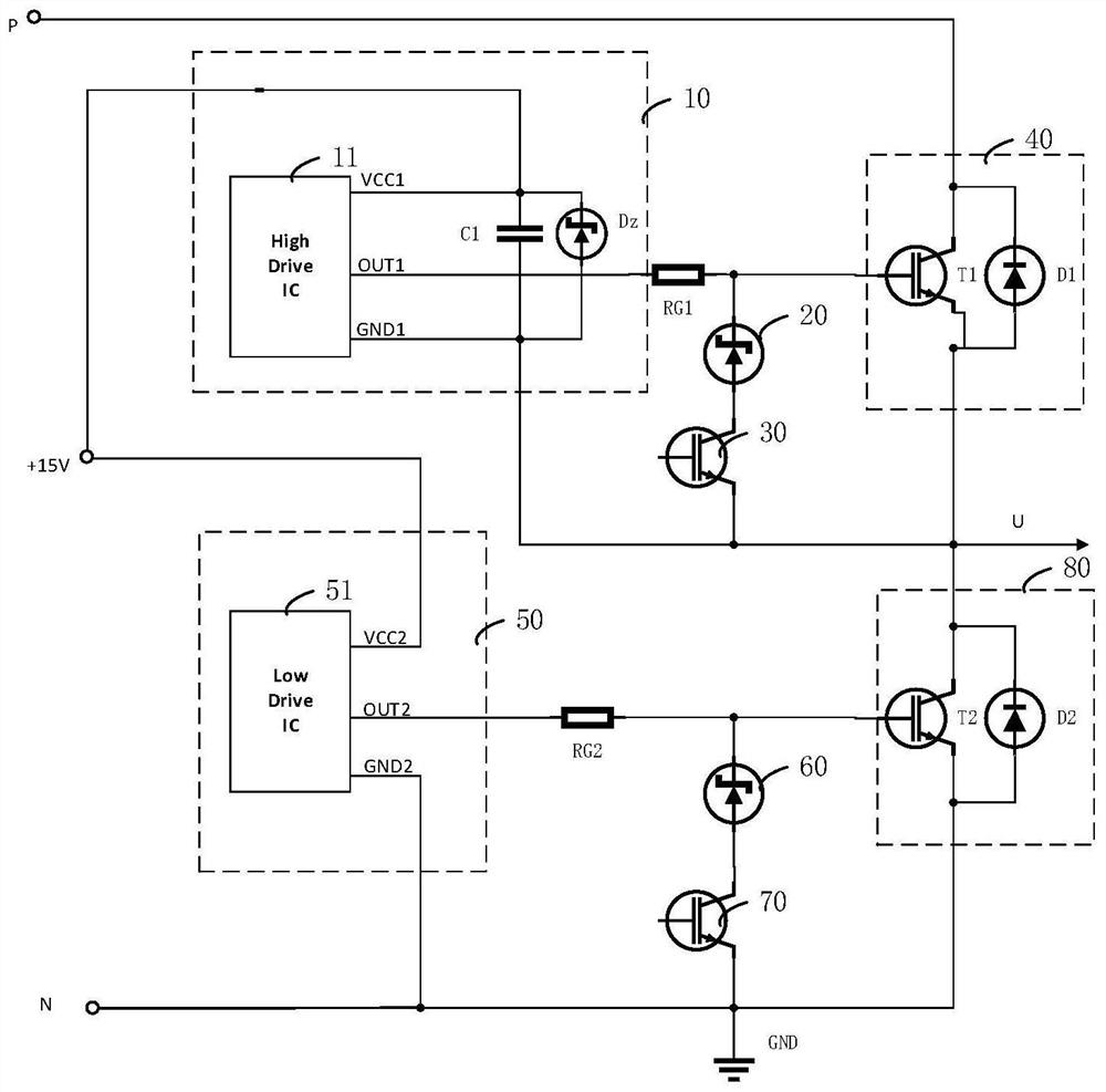 Intelligent power module driving circuit, intelligent power module and household appliance