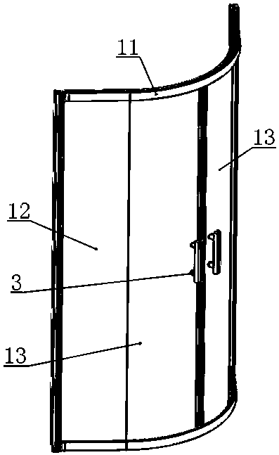 Multi-purpose arc-shaped shower room