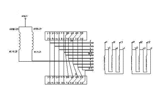 High-capacity double-body split on-load voltage-regulating transformer