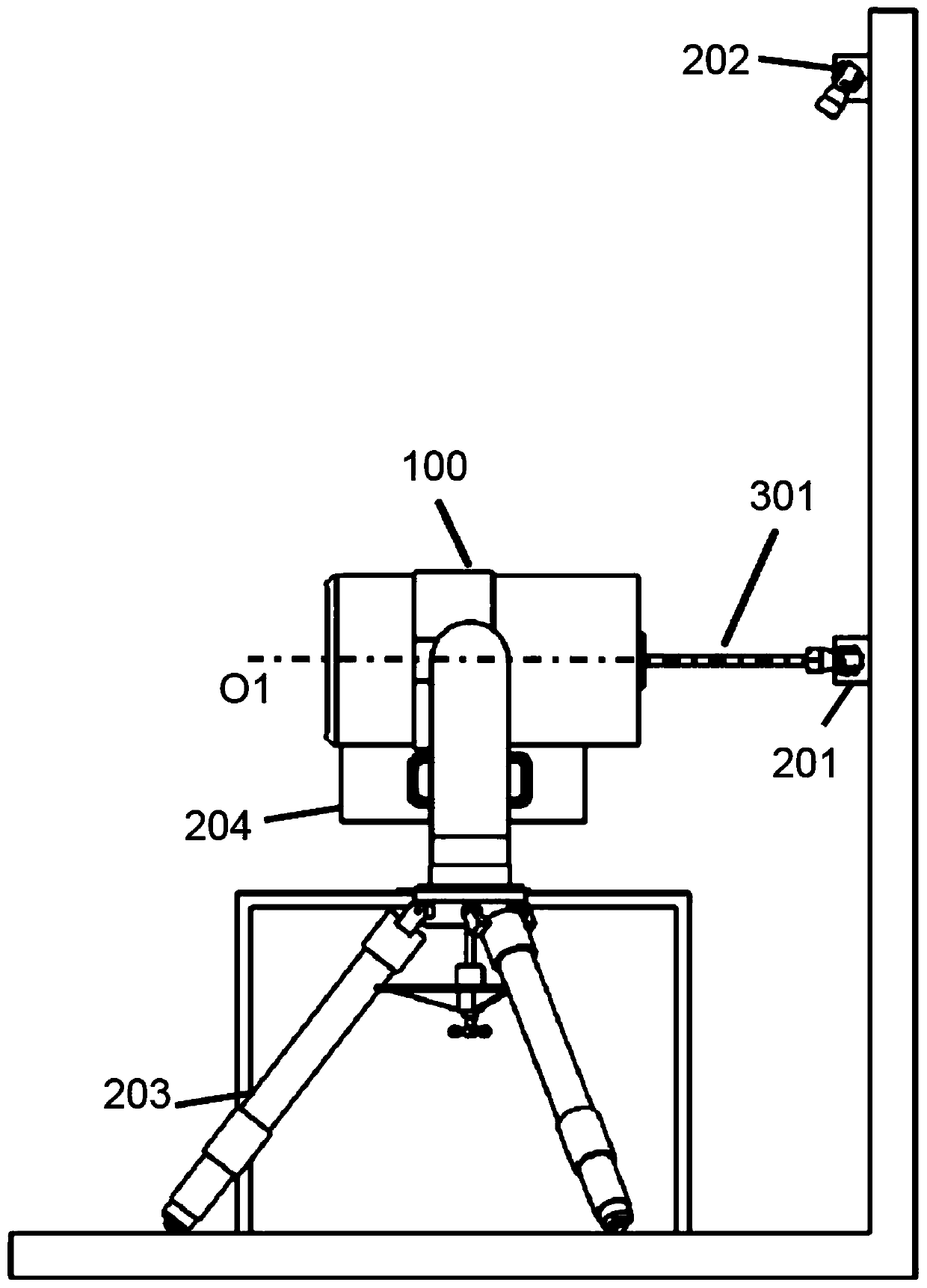 Shafting perpendicularity detection device and method for horizontal photoelectric tracking system