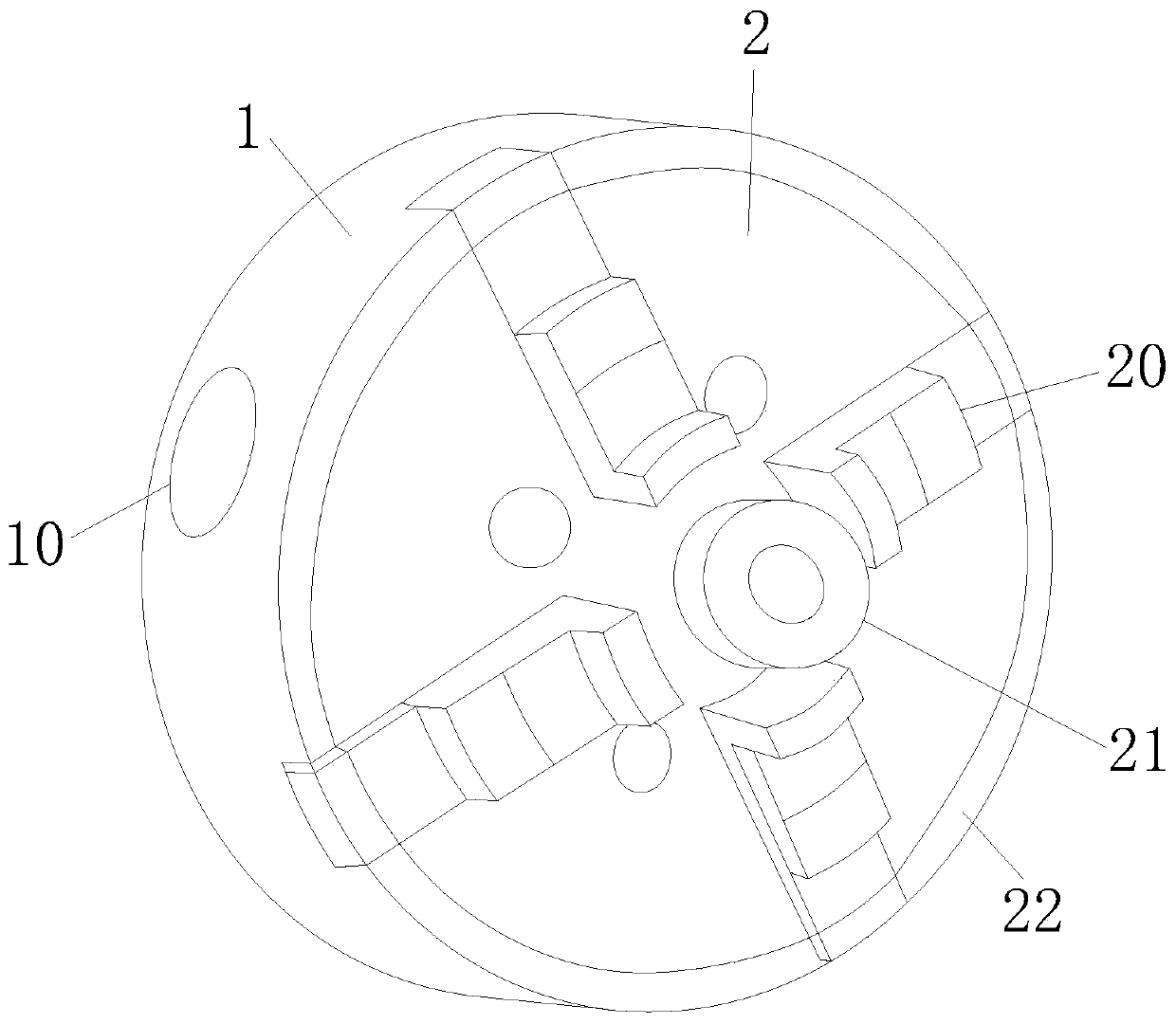 Round shaft clamping self-locking device based on dust prevention and reinforcing integration