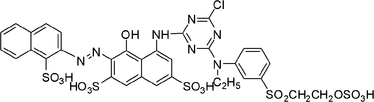 Preparation method of crimson reactive dye