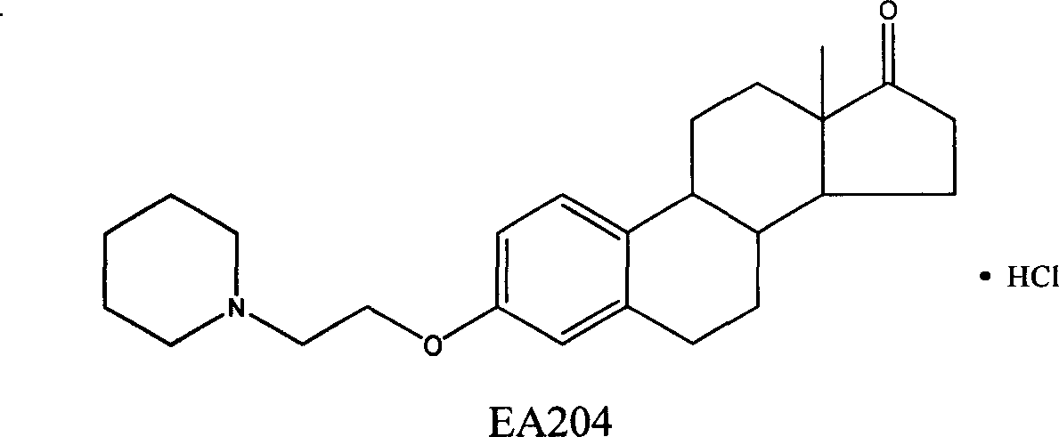 Use of estrone derivative EA204 in preparing vascular smooth muscle relaxant