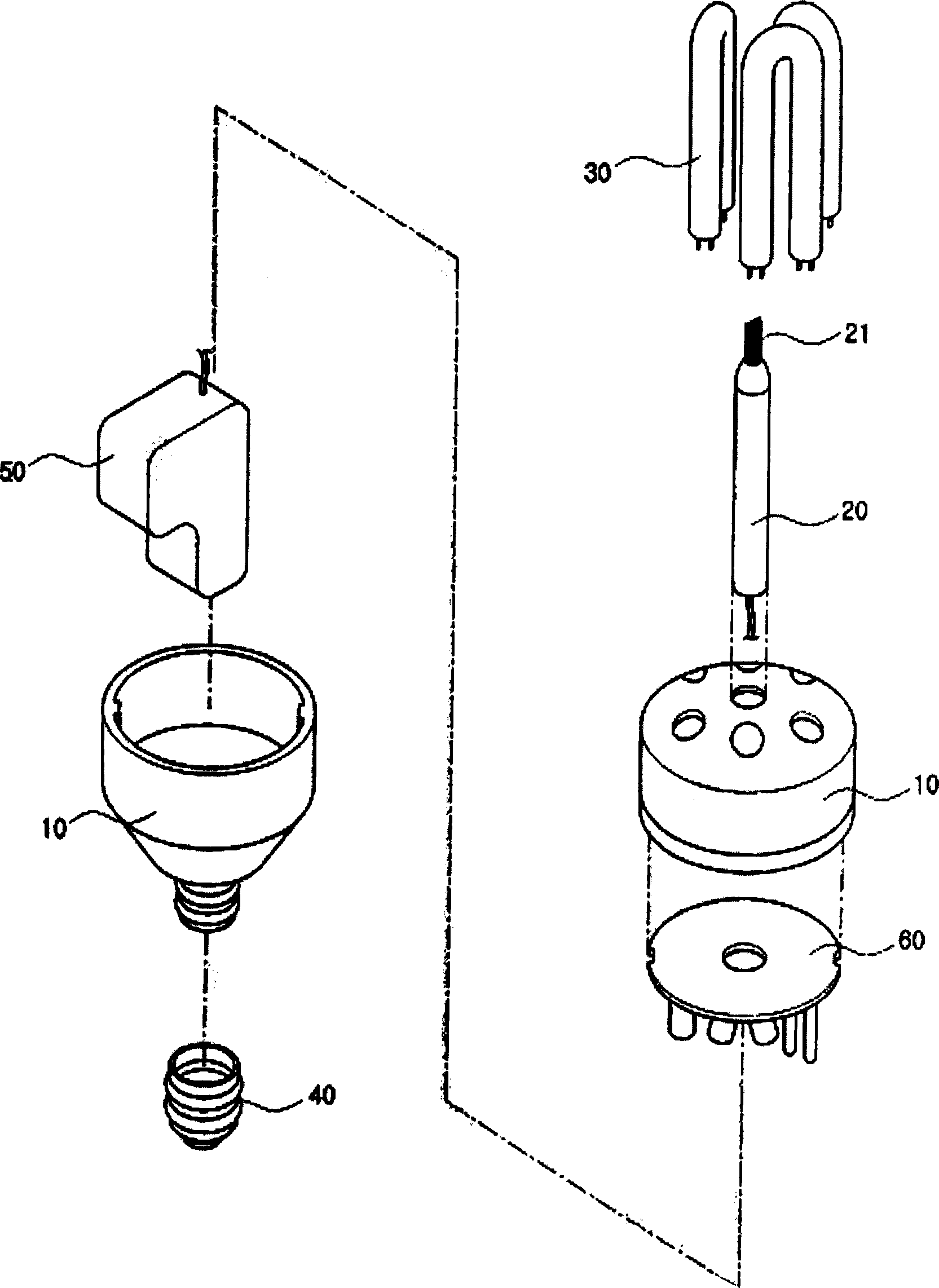 Lighting apparatus for generating anions and purifying air