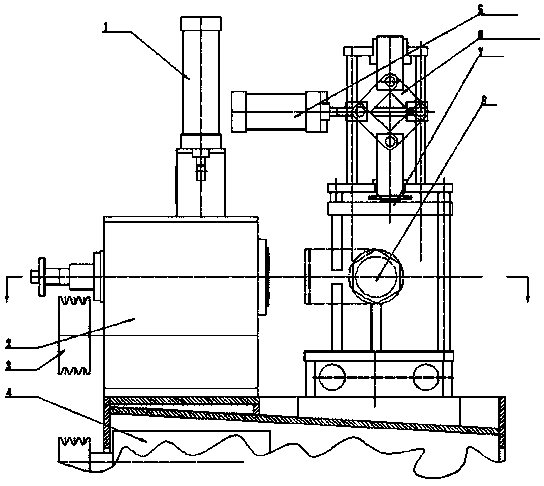 Large-clamping-force machining device for hole in gate valve