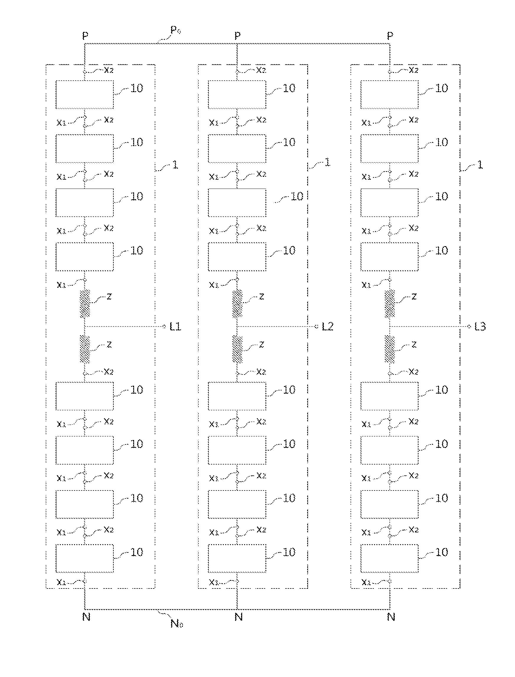 Converter for electric power