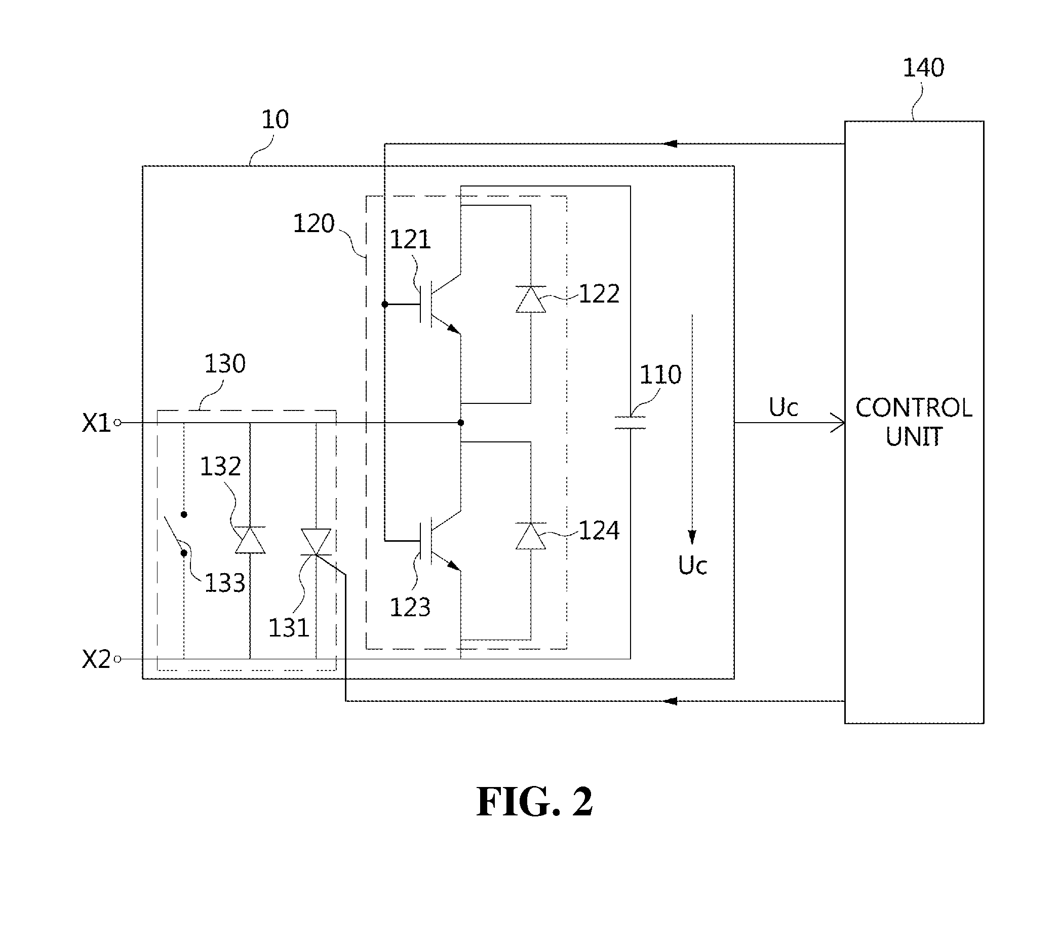 Converter for electric power