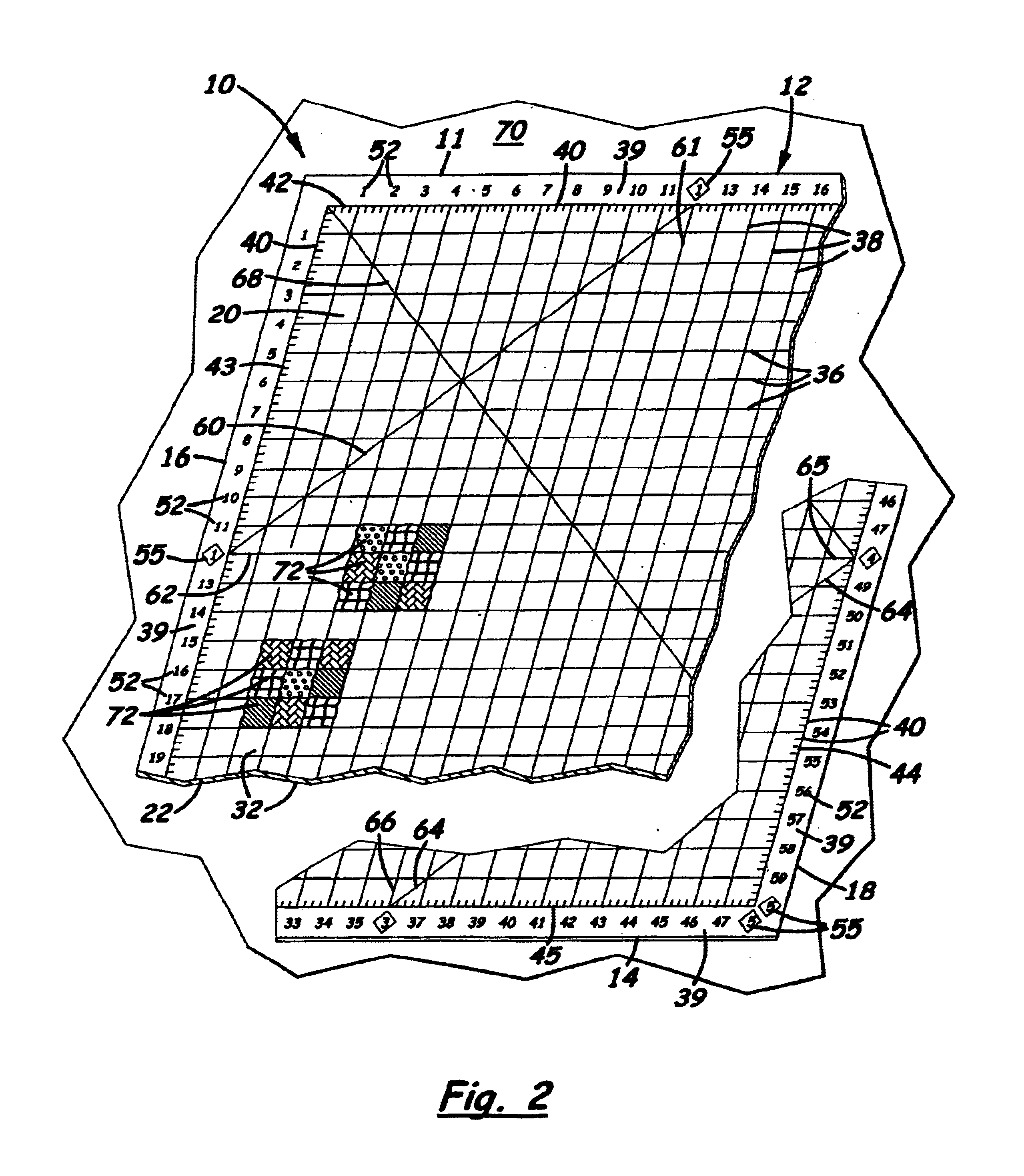 Quilt design holding device and method