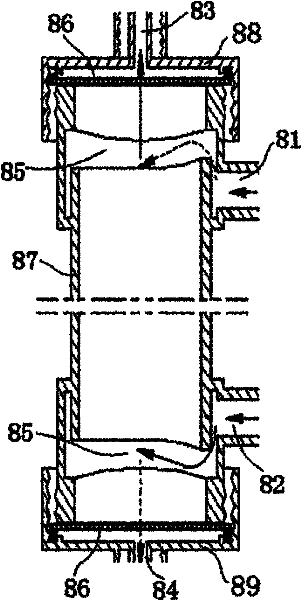 Reciprocally turning perfusion bioreactor for biological artificial liver and processing method thereof