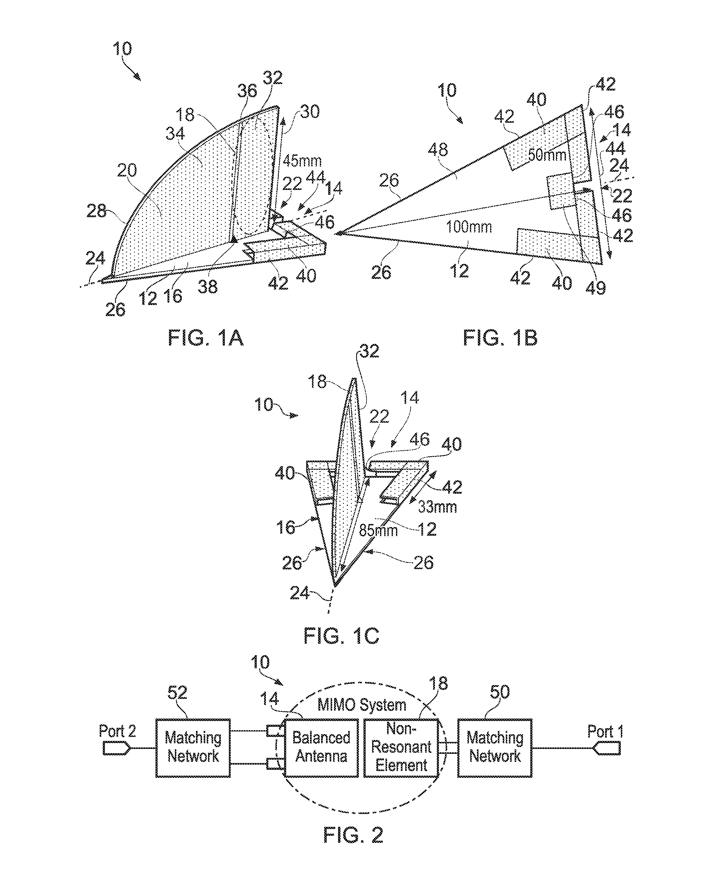 Reconfigurable MIMO antenna for vehicles