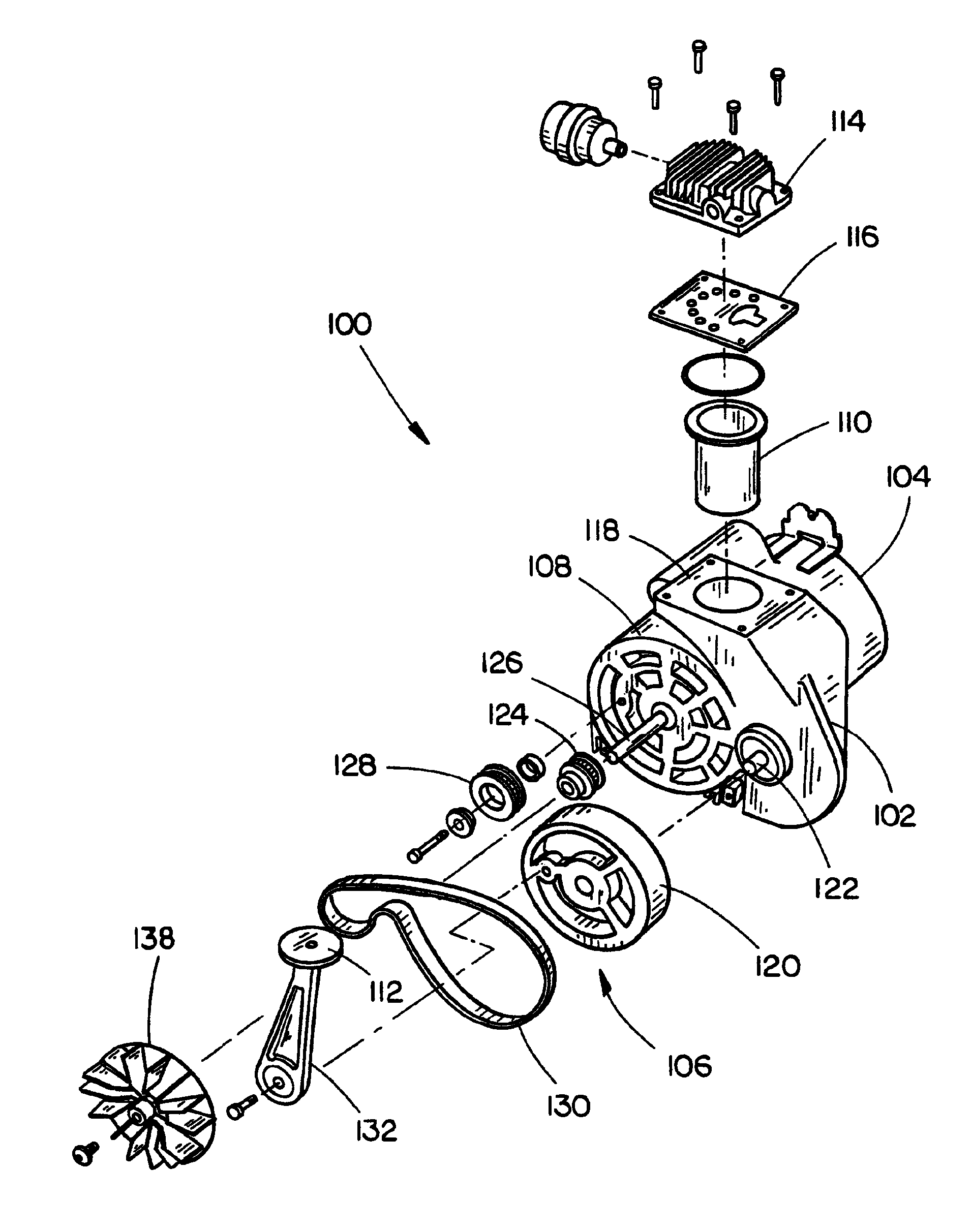 Compressor assembly having counter rotating motor and compressor shafts