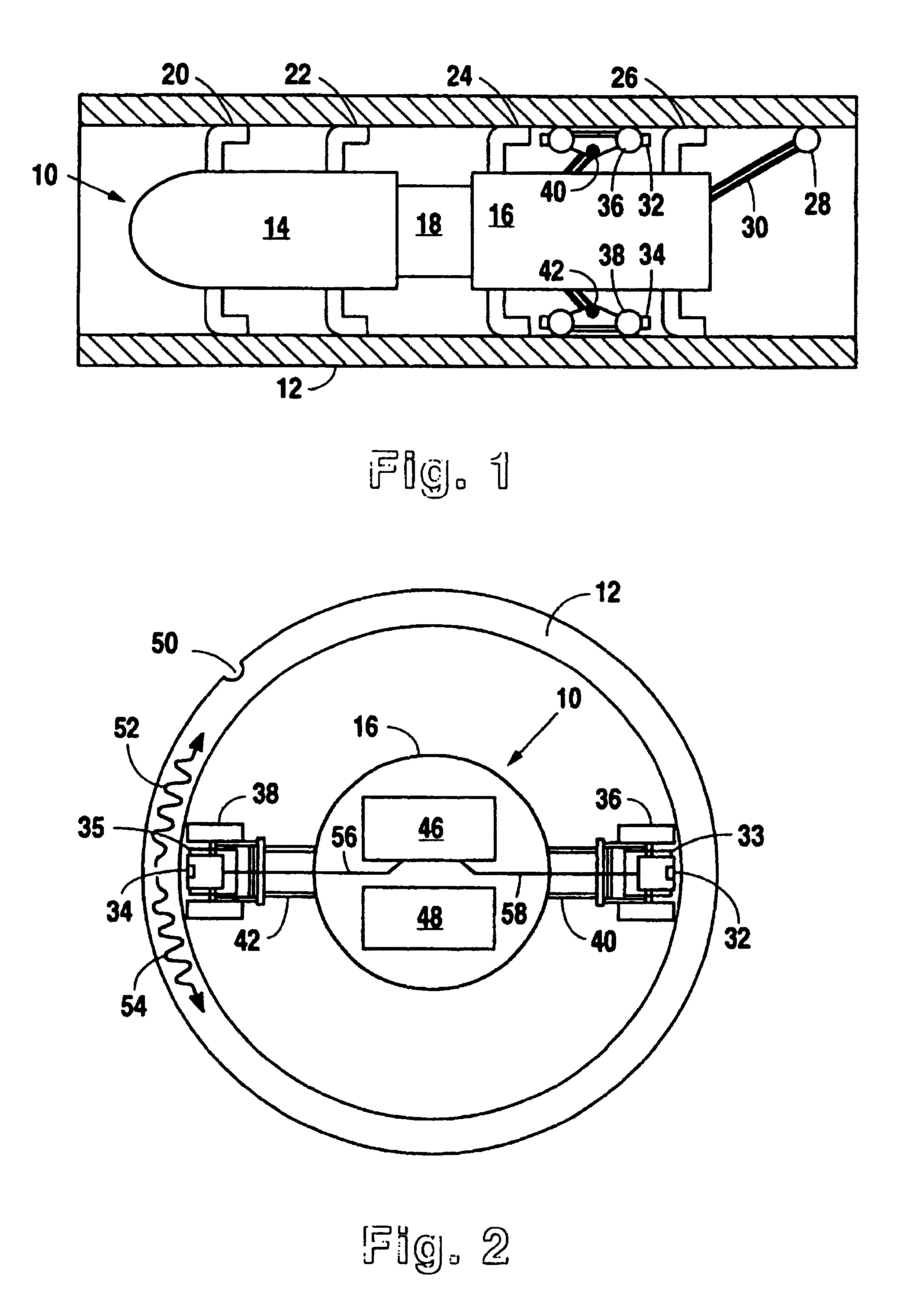 Method and apparatus for inspecting pipelines from an in-line inspection vehicle using magnetostrictive probes