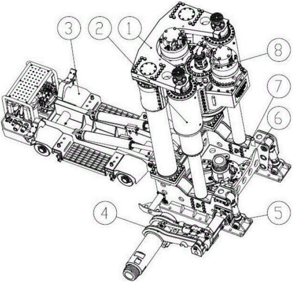 Large-aperture construction raise boring machine