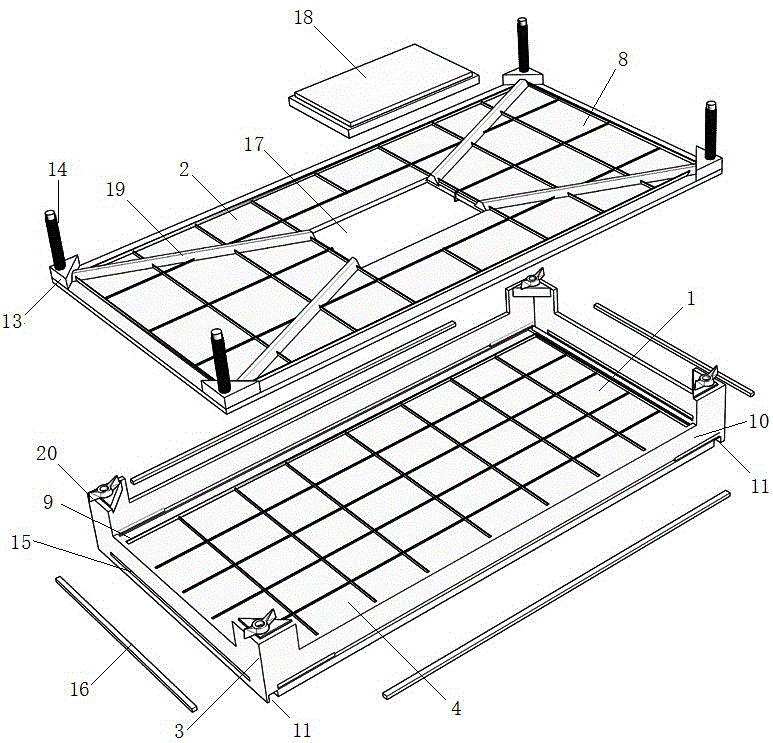 Concrete double-mold structure for top surface of building