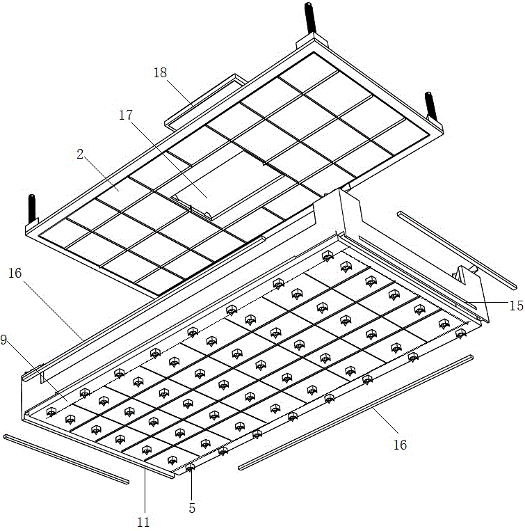 Concrete double-mold structure for top surface of building