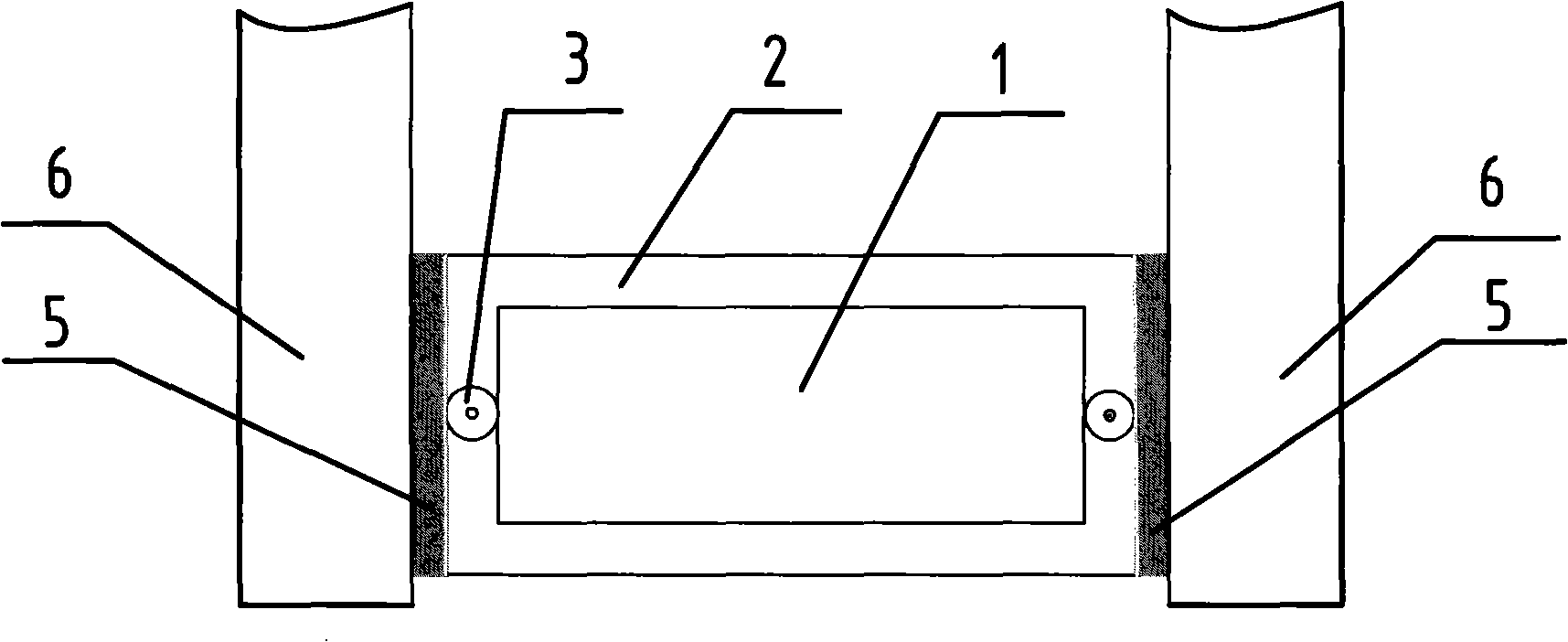 Hollow glass spacing section bar