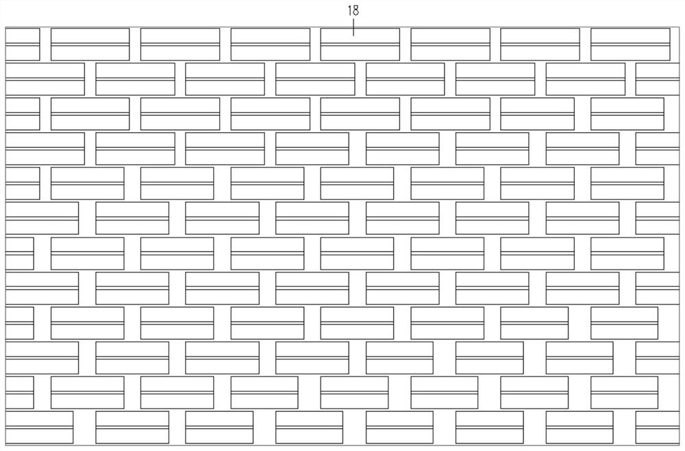 Curved surface earthenware brick curtain wall dry hanging structure and construction technology