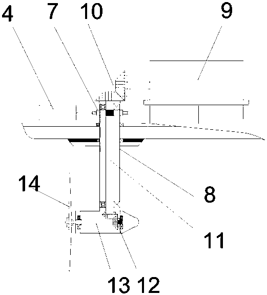 Unmanned ship with full-revolving steering oar