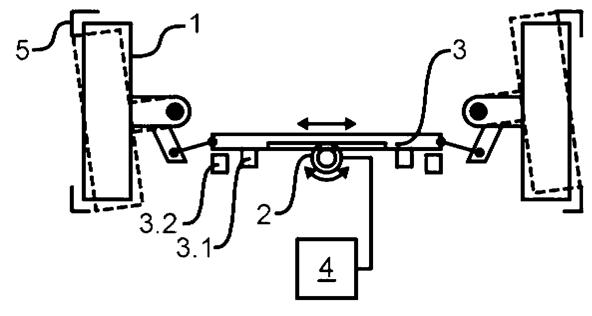 Electrical limitation of a steering gear travel path