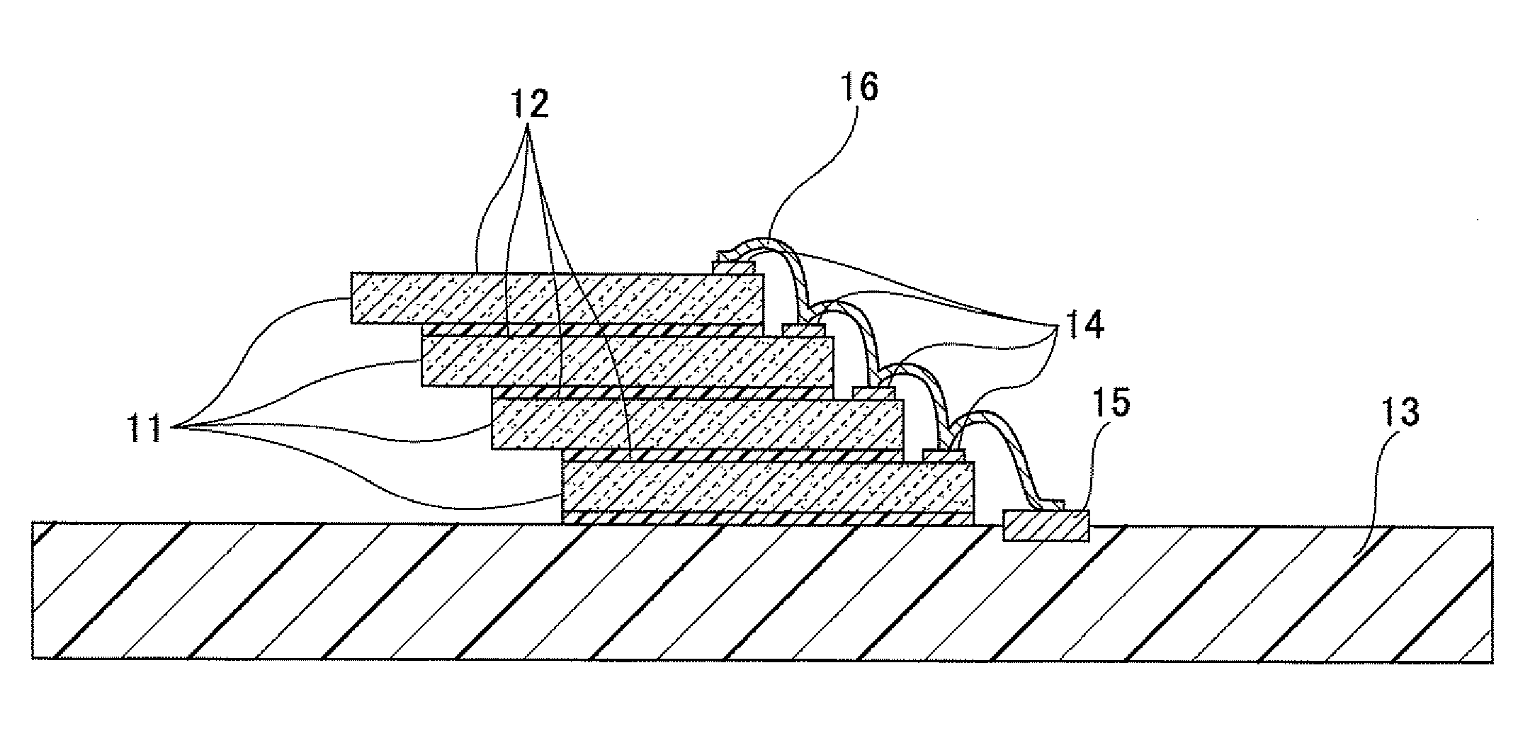 Semiconductor chip stacked structure and method of manufacturing same