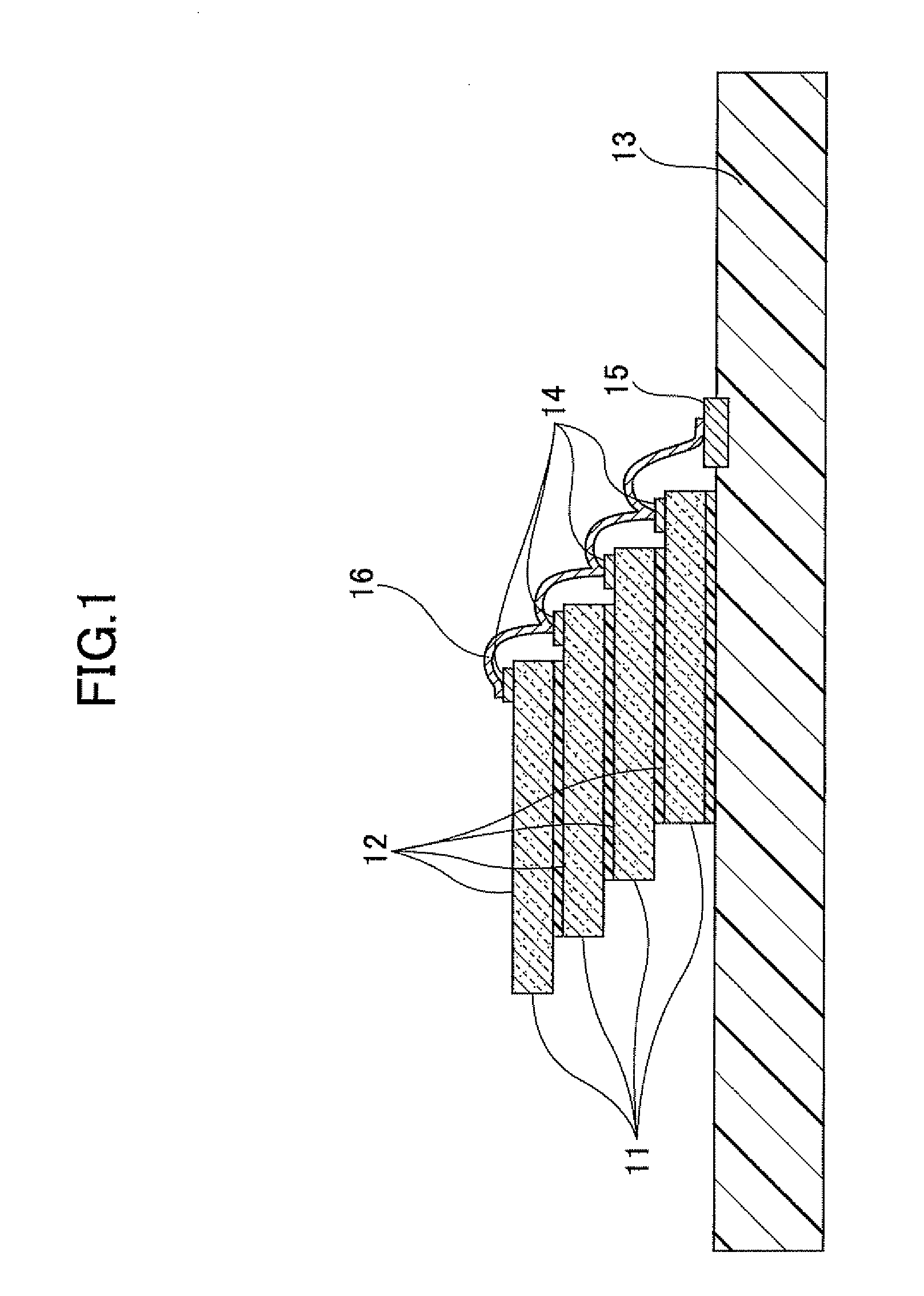 Semiconductor chip stacked structure and method of manufacturing same