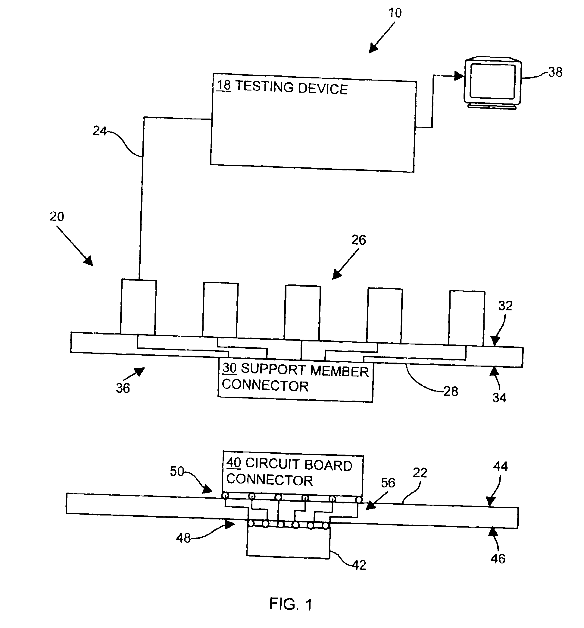 Methods and apparatus for testing a circuit board using a surface mountable adaptor