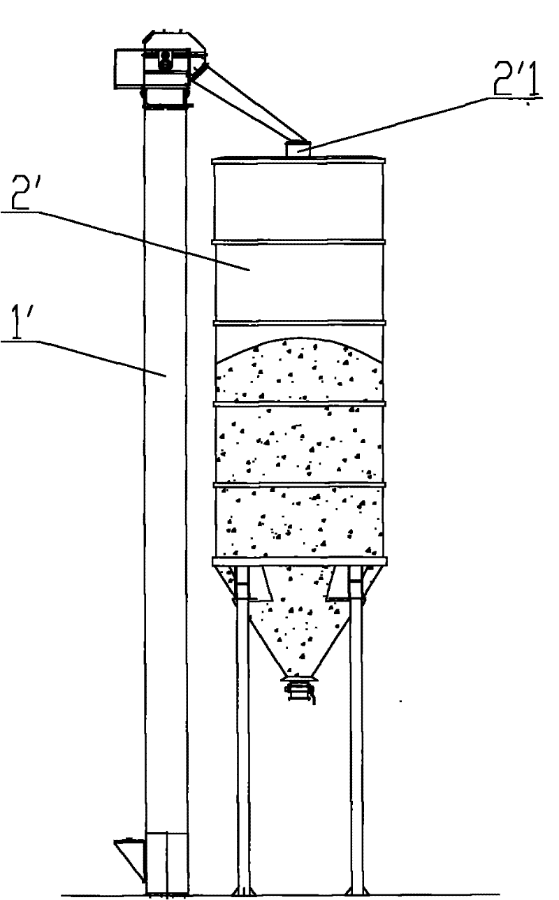 Storage bin device and dry powder mortar mixing plant containing same