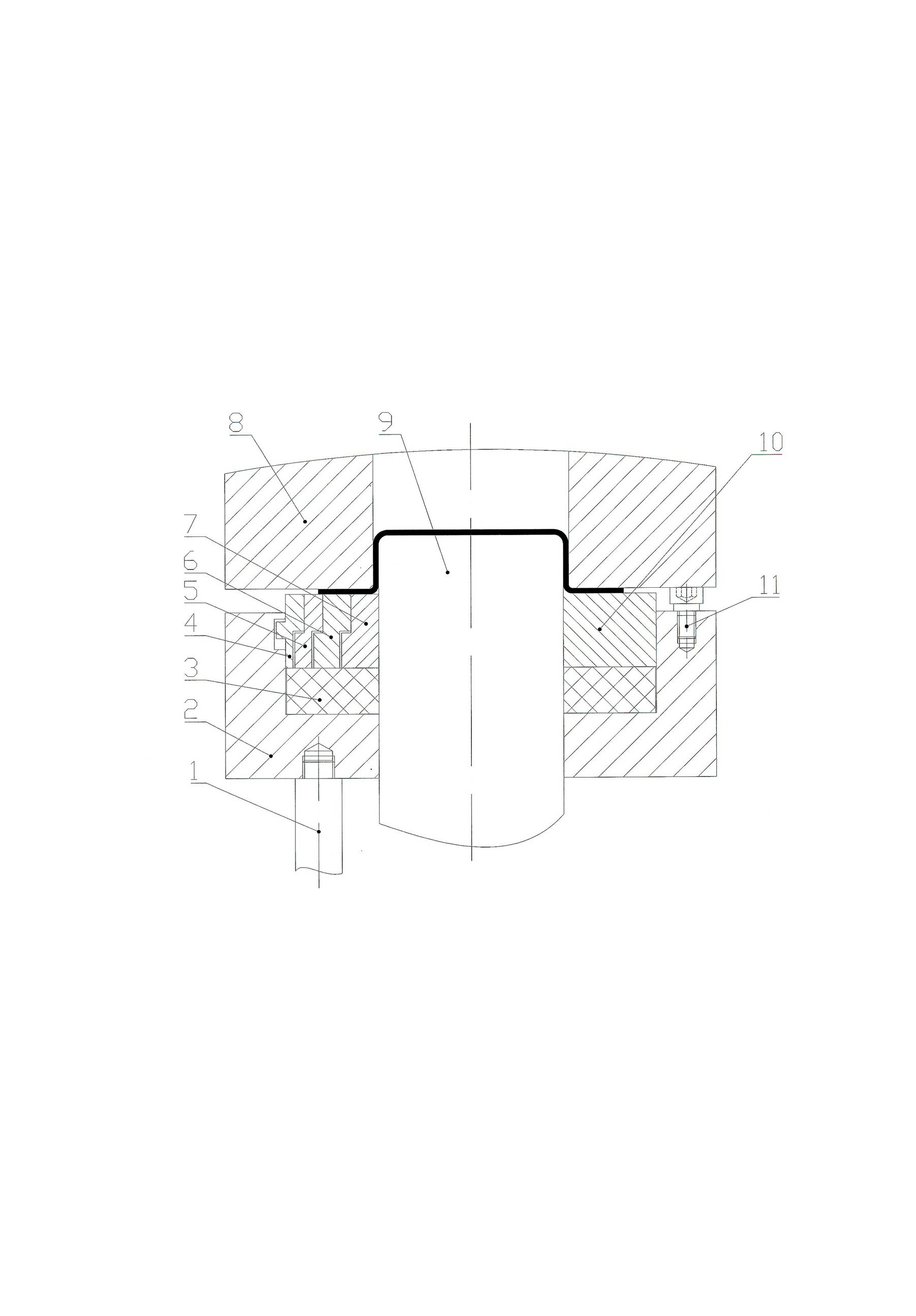 Multi-blank-holder radial blocking-blank pressing method applied to nonaxisymmetrical piece