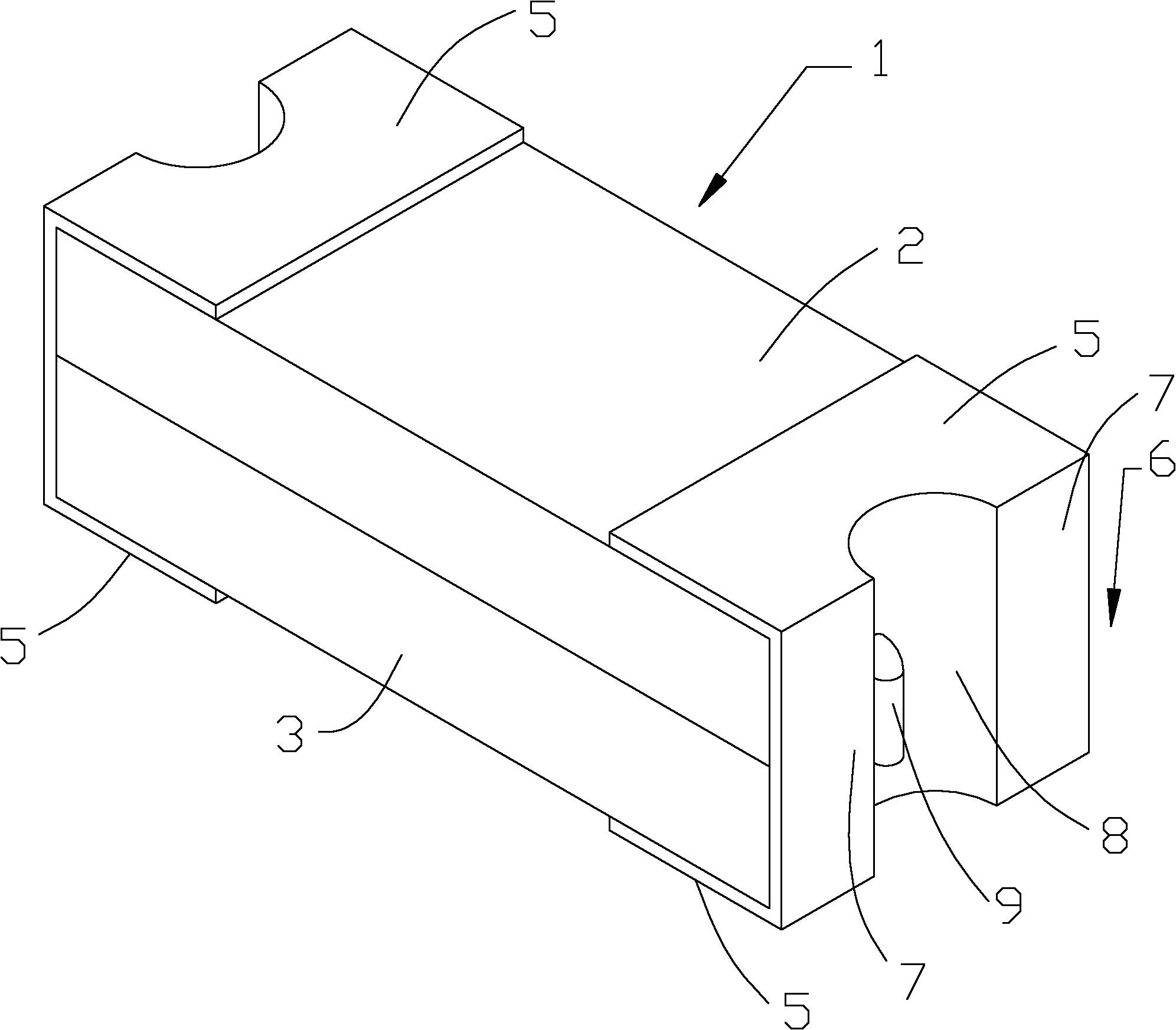 Suspended-fuse-wire-type surface-mount fuse and manufacturing method thereof