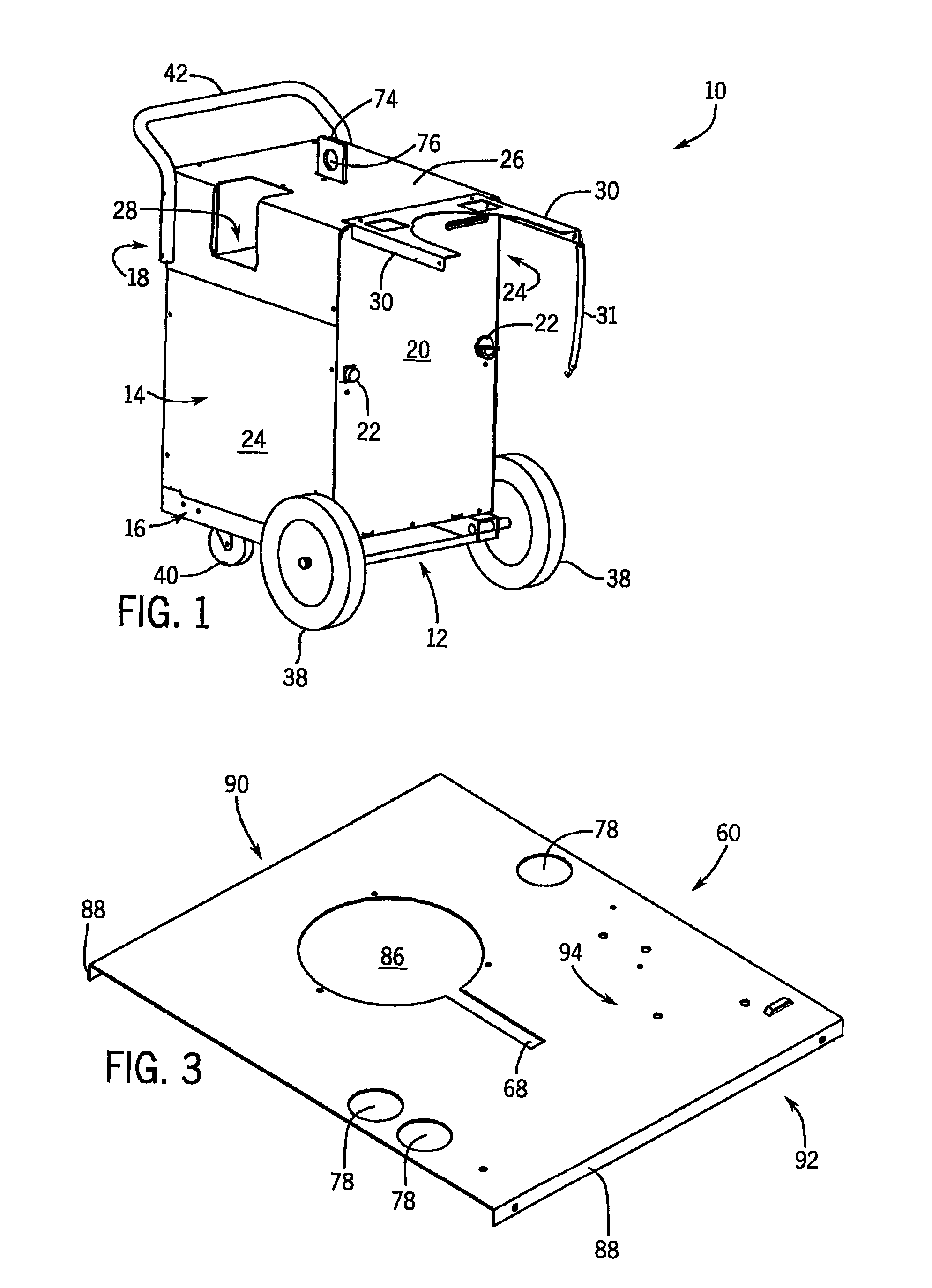 Apparatus for a welding machine having a cooling assembly mounted to a mid-plane baffle for improved cooling within the welding machine