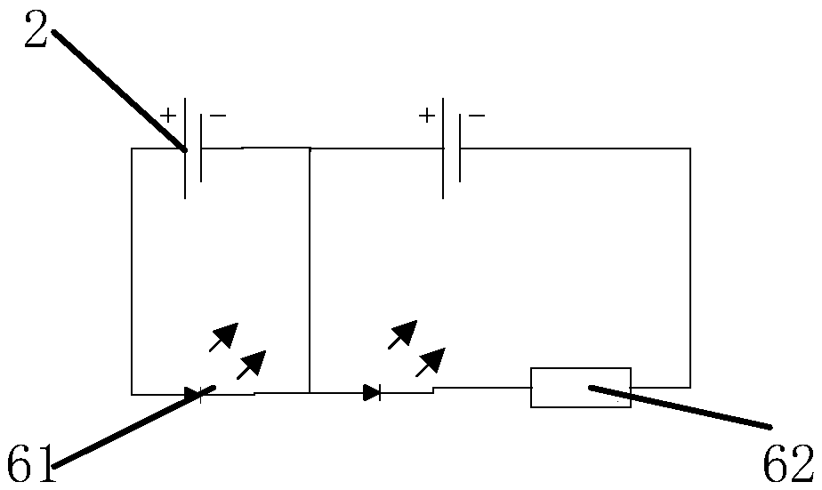 Multi-section lithium battery equalization repairing method based on LED lamp characteristic