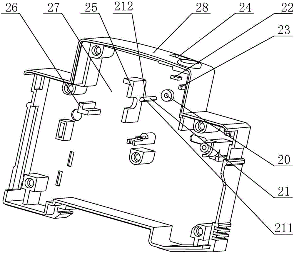 Action mechanism of residual current operated circuit breaker