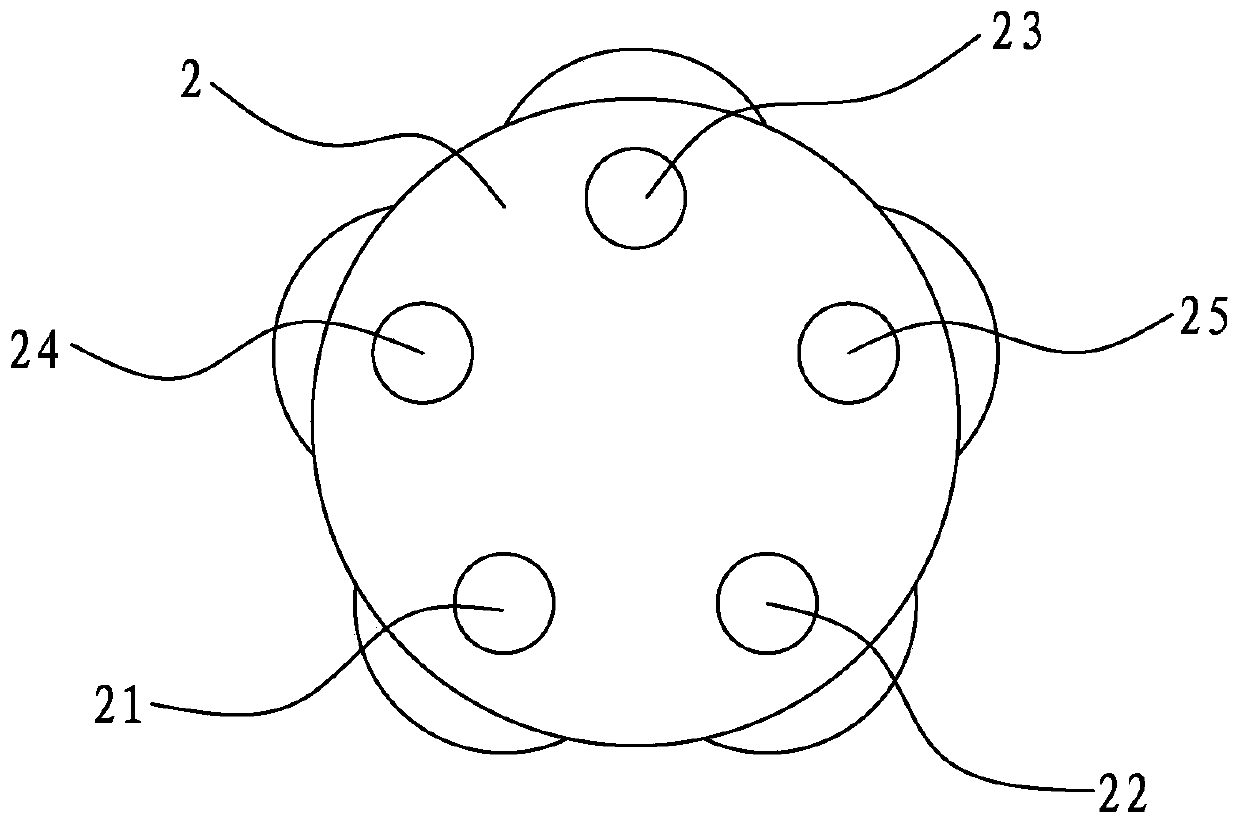 Inlet and outlet two-in-one valve body and cleaning device with the valve body