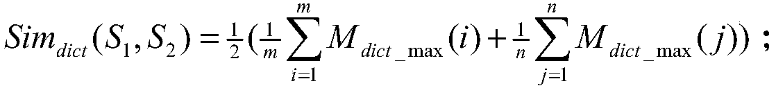 A question similarity calculation method combining a synonym dictionary and a word embedding vector