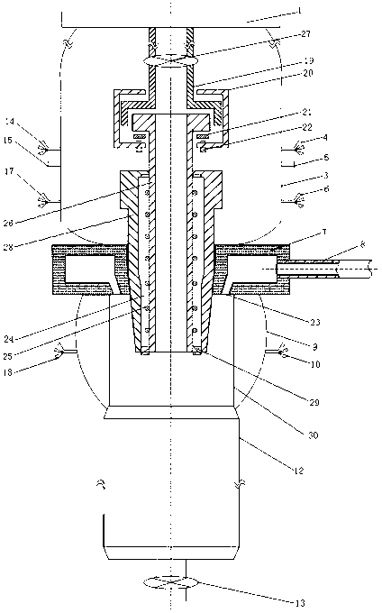 Totally closed gas atomization pulverization device