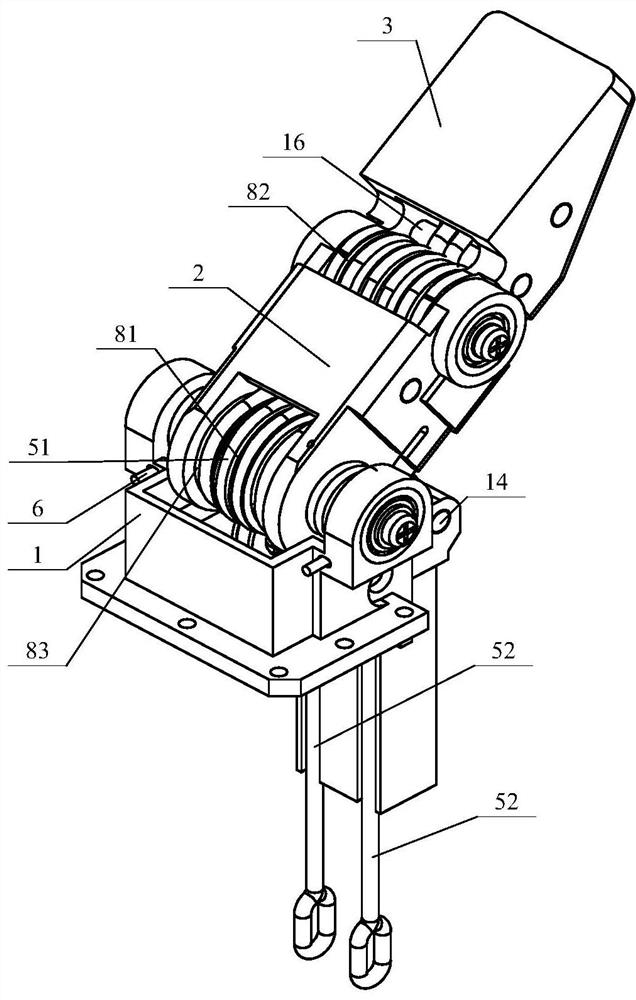 Double tendon rope series coupling adaptive finger device