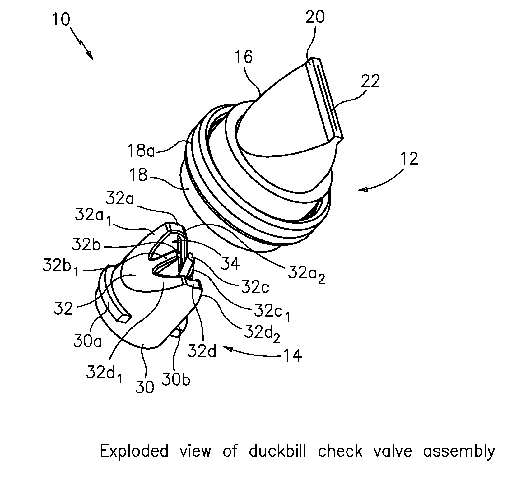 High pressure duckbill valve and insert