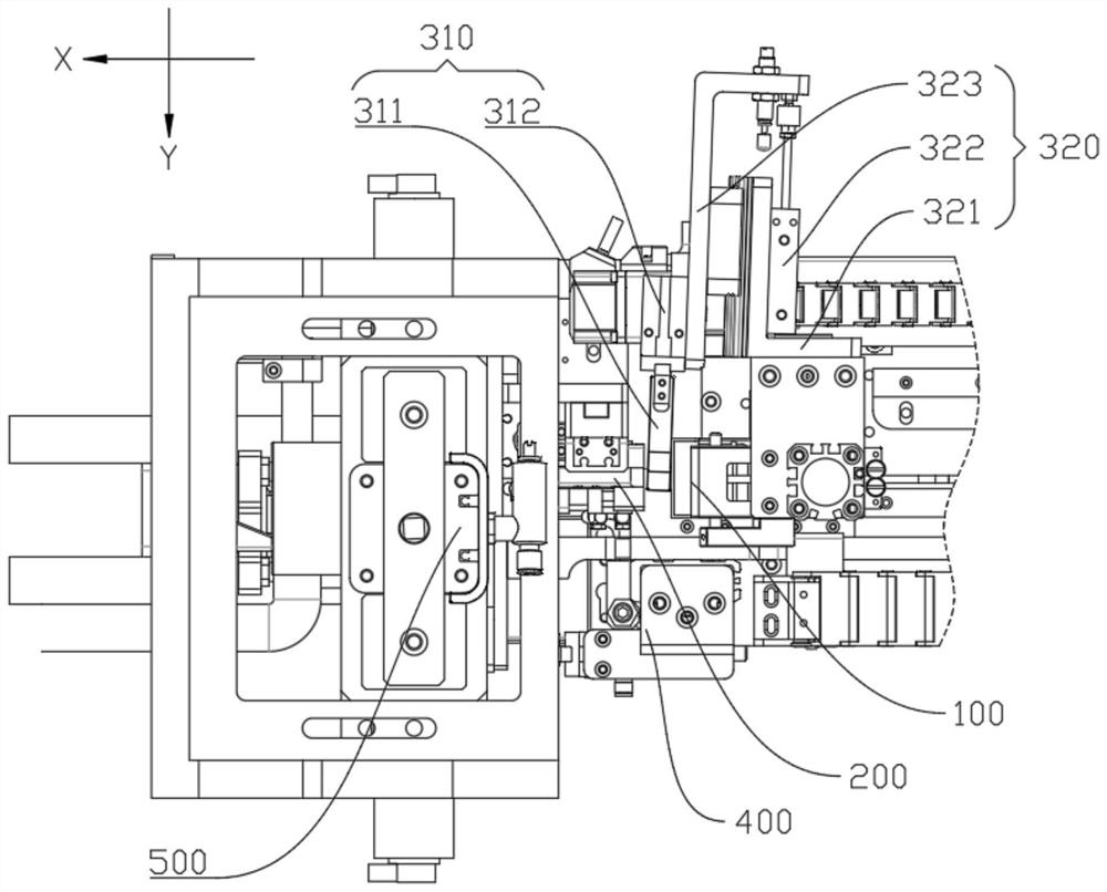 Tab welding device and battery cell production equipment