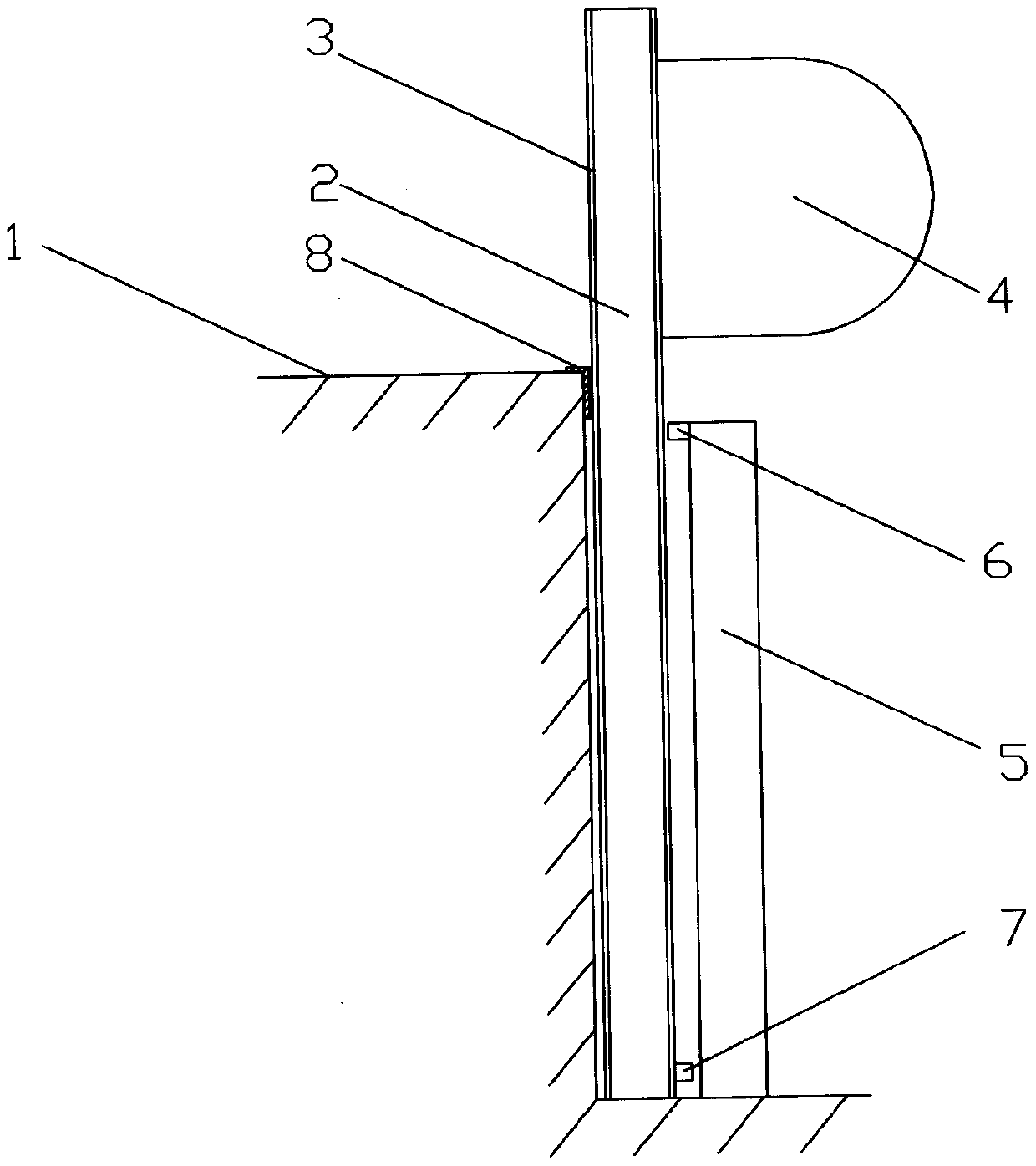 Telescopic automatic river levee for controlling flood by means of flood