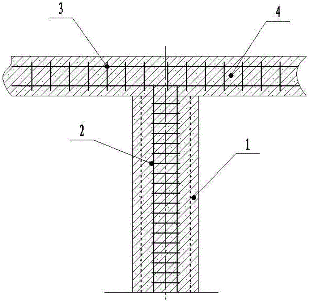 Integral construction method for constructional column and main body structure