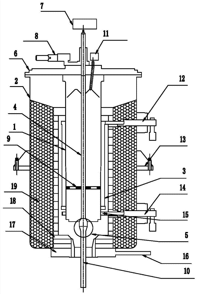 Continuous melting furnace capable of highly precisely controlling partial wall of tubular product