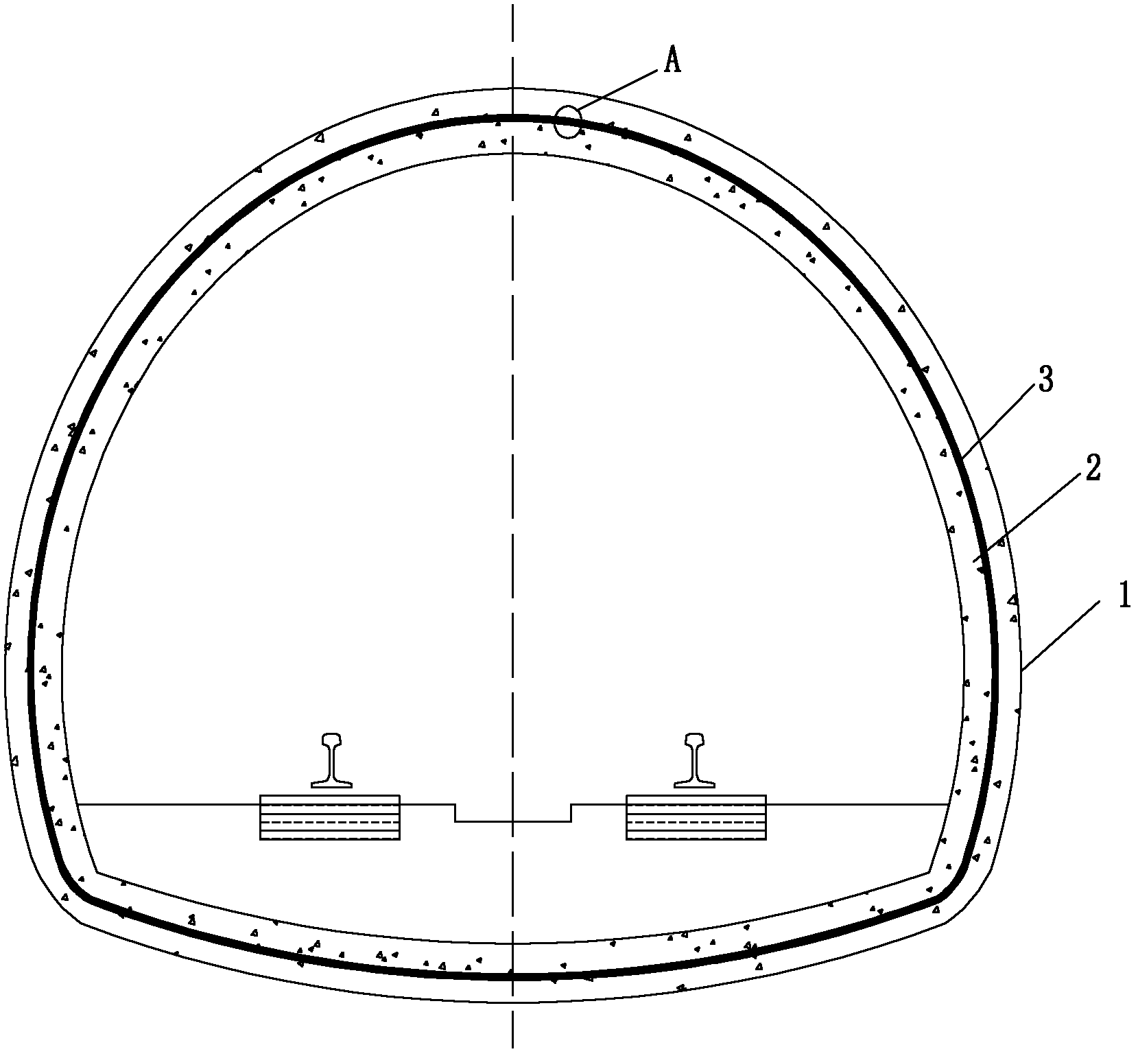 Vibration damping protection tunnel with constrained damping structure and construction method of tunnel