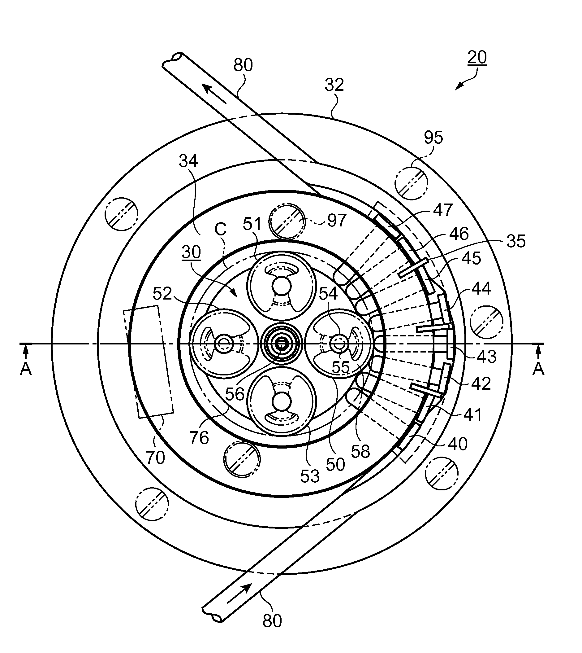 Fluid transporting device, and fluid transporter