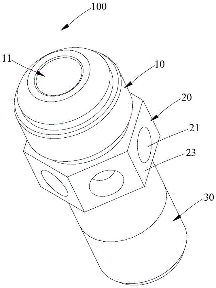 Nozzle for gas burner and gas burner