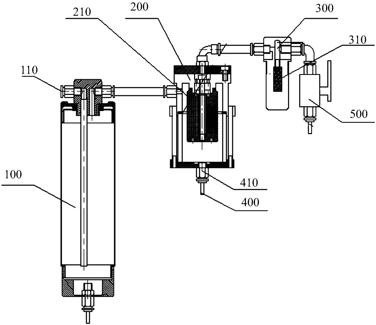 A kind of gas purification device and purification method for deaerator
