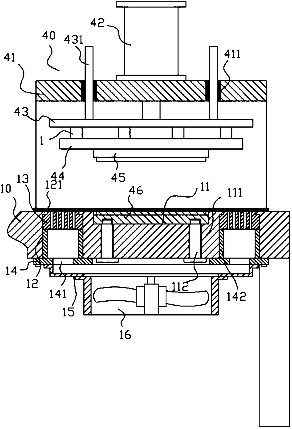 Adsorption type embossing device used for fabric reel embossing mechanisms