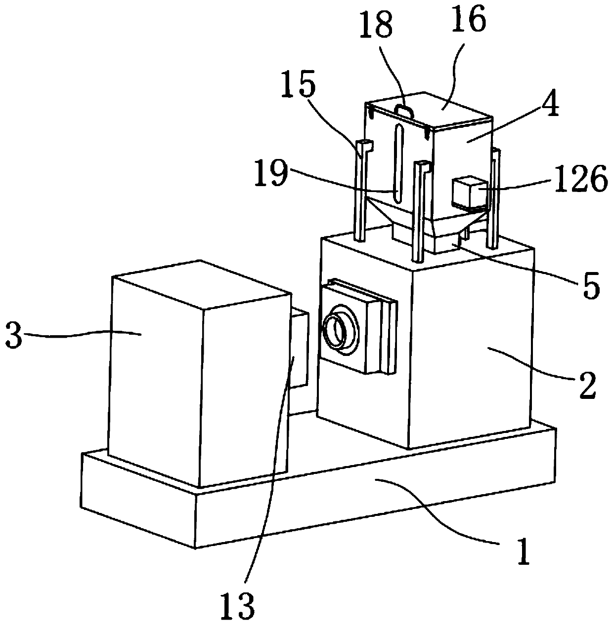Bakelite injection molding device with functions of automatic feeding and products out of mold automatically