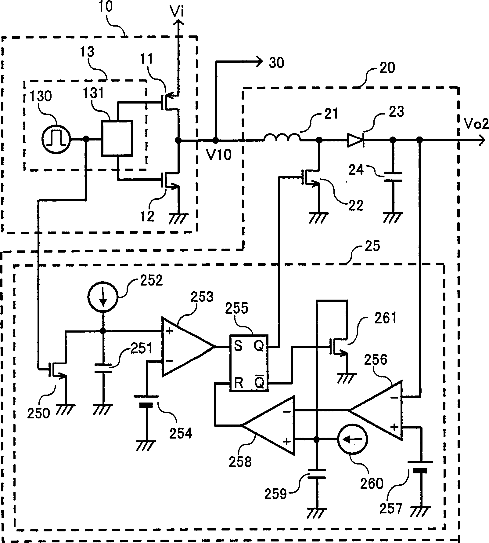 Multi-output power supply circuit